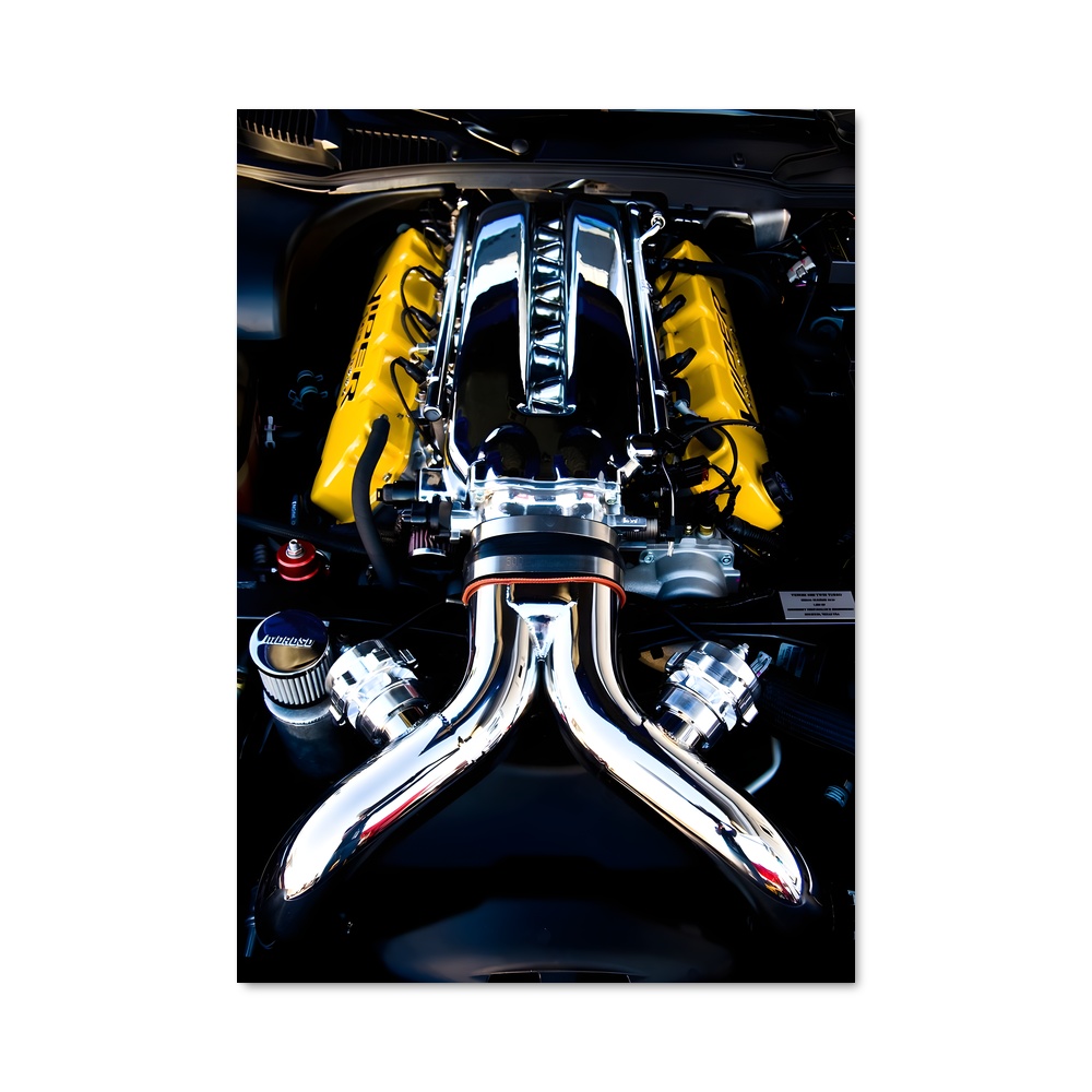 Poster Moteur Jaune